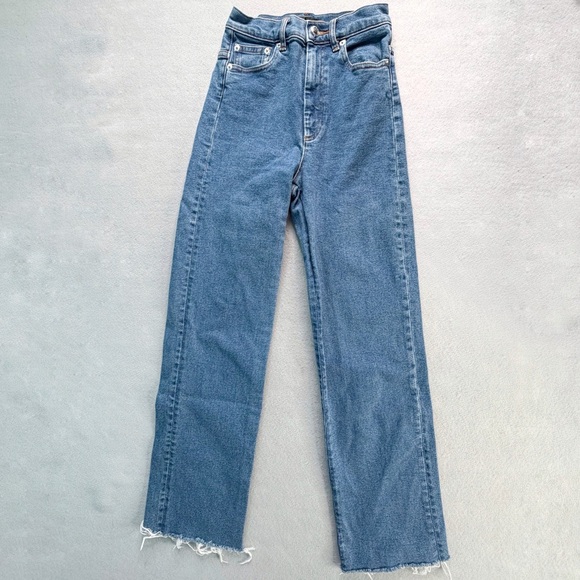 A.P.C. Denim - A.P.C. Spring Jeans Womens 25 Blue High Rise Straight Leg Raw Hem Classic Iconic